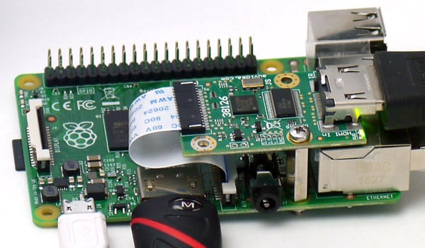Raspberry Pi with B101 installed on top