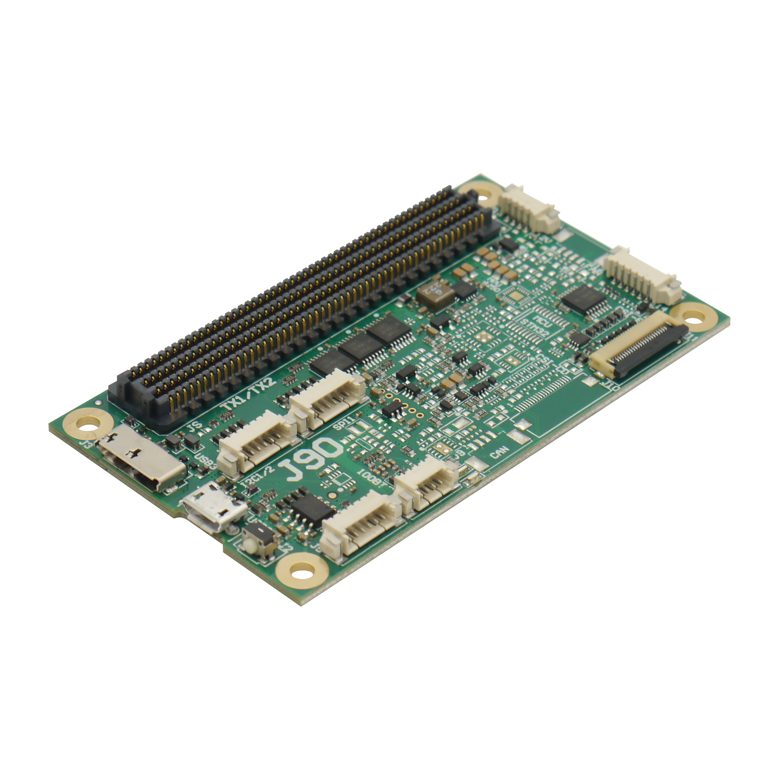 J90-LC compact carrier board for TX1/TX2