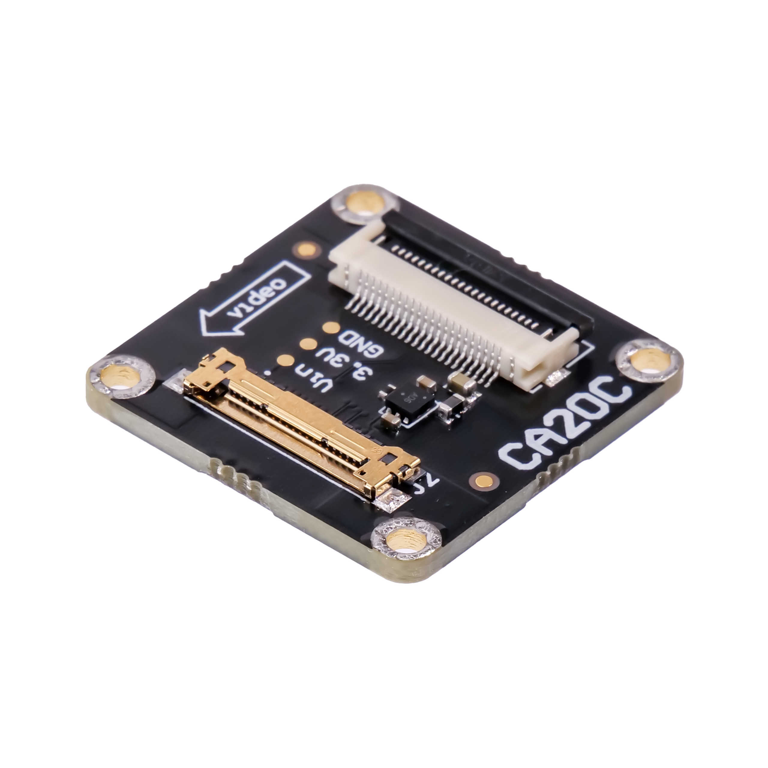 22-Pin-FPC <-> MicroCoax adapter board